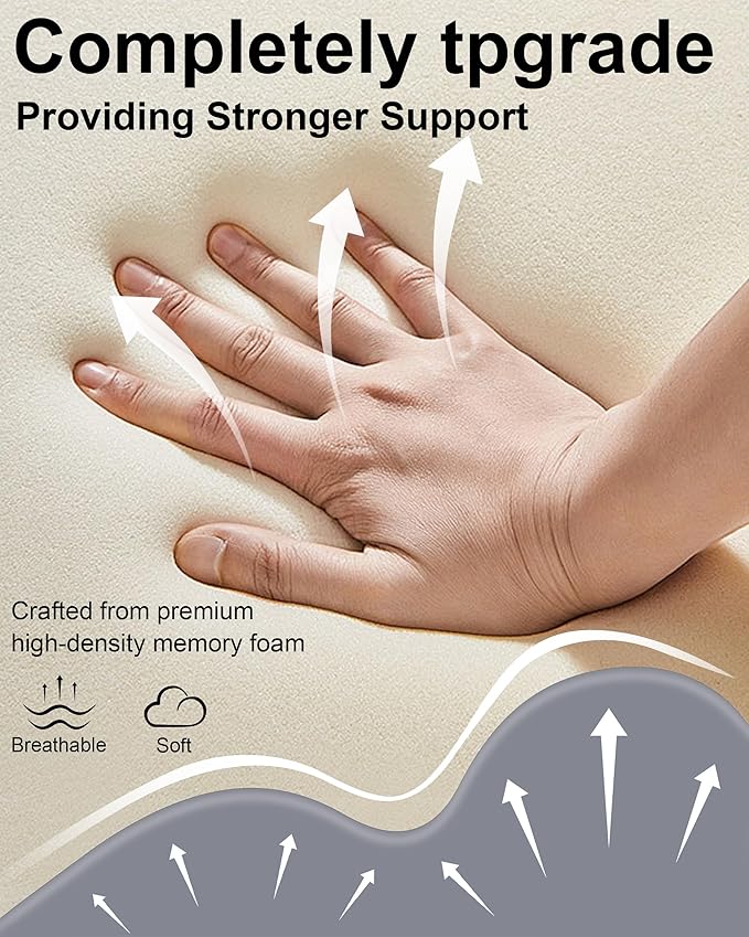 Ergonomic Memory Foam Wedge Pillow, 27° Angled Support for Neck and Waist, Multi-Position Support Pillow - Grey (Plus Size 25.5 * 21.5 * 11.8 inch)