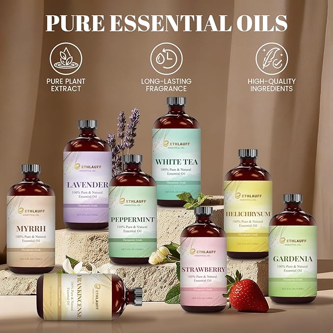 Frankincense Essential Oil — Pure and Natural, Premium Grade Essential Oils for Aromatherapy, Diffusers, Humidifiers, Skincare, Massage, Candle, Soap Making