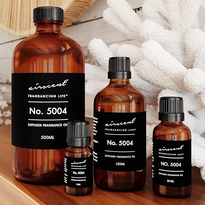 AirScent Fierce-Inspired Diffuser Oil - No. 5004 A and F Perfume Dupe - Premium Fragrance Oil Blend for Ultrasonic and Waterless Diffusers and Crafting - 10 ml, 0.34 fl oz Glass Bottle with Dropper