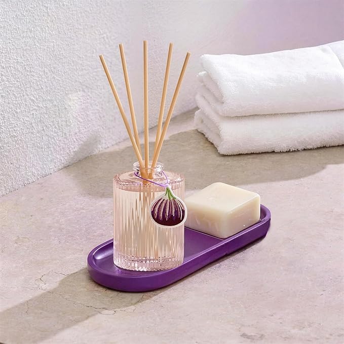 COCORRÍNA Reed Diffuser Set, 6.09 fl oz Fig Blossom Oil Diffuser with 8 Reed Sticks, Long-Lasting Home Fragrance for Bathroom Bedroom Office
