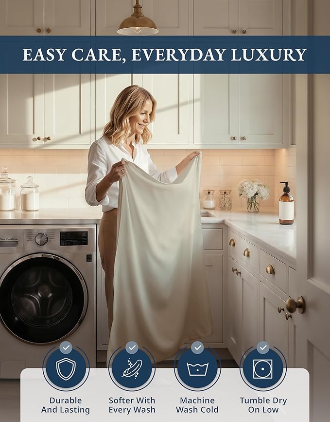LANE LINEN 100% Egyptian Cotton Bed Sheets Full Size - 1000 Thread Count, 15 inch Deep Pocket Full Bedding Set, Naturally Temperature Regulating Cooling Fade Resistant Cotton Sheets Full - Linen