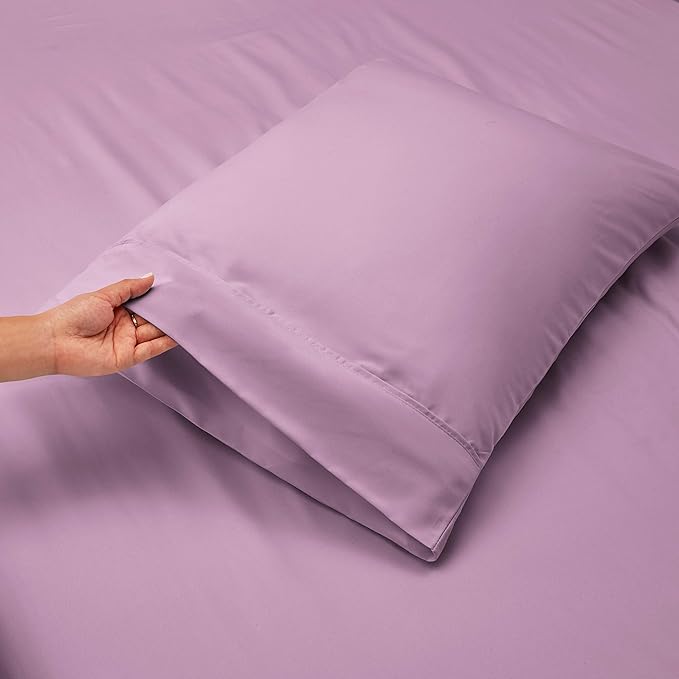Hearth & Harbor Extra Deep Pocket Sheets - Fits Mattress 18-24 Inches Deep - Extra Deep Pocket Twin XL Sheets Sets - 4 Piece Twin XL Size - Lavender Dream