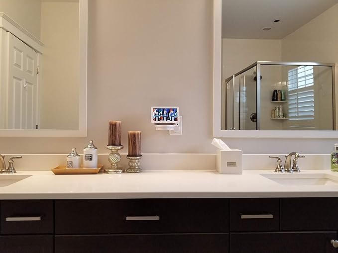 Mount Genie The Easy Outlet Shelf Works with All Outlets - 60 Second Install - Hidden Cord Cable Storage - Perfect Google Home Mount, Nest WiFi Mount, for Cameras, Voice Assistants, and More