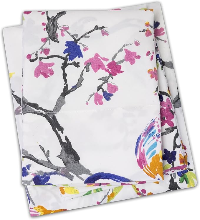 1500 Supreme Collection Extra Soft Botanical Bright Whimsical Watercolor Pattern Sheet Set - Luxury Bed Sheets Set with Deep Pocket Wrinkle Free Bedding, Printed Patter