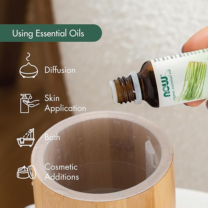 NOW Essential Oils, Organic Eucalyptus Globulus Oil, Clarifying Aromatherapy Scent, Steam Distilled, 100% Pure, Vegan, Child Resistant Cap, 4-Ounce
