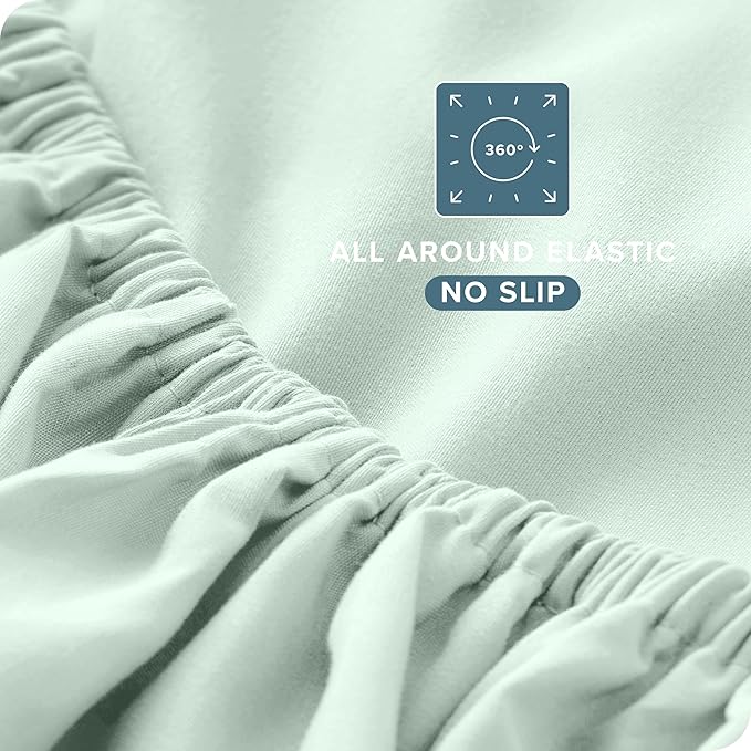 Bare Home Twin XL Sheet Set - 1800 Ultra-Soft Microfiber Twin Extra Long Bed Sheets - Double Brushed - Deep Pockets - Easy Fit - 3 Piece Set - Bedding Sheets & Pillowcases (Twin XL, Spring Mint)
