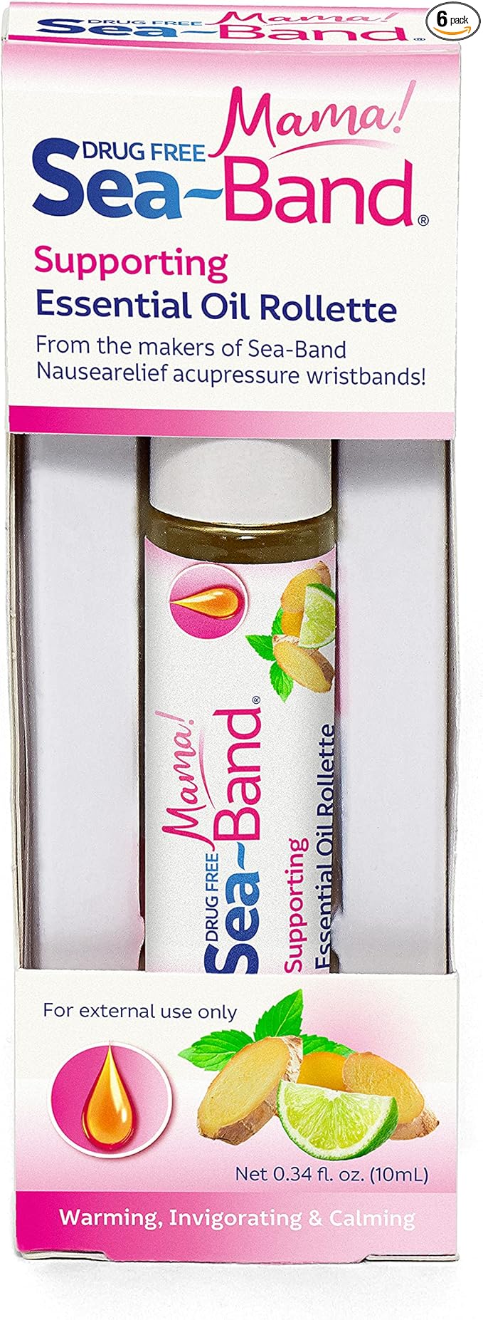 Sea-Band Mama! Essential Oil Calming Aromatherapy Rollette for Morning Sickness Relief