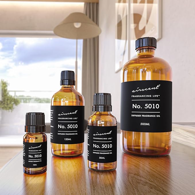 AirScent No. 5010 Perfume Dupe Diffuser Oil Inspired by T. Fords Cherry Perfume - Black Cherry Vanilla & Cherry Liqueur - 10 mL Fragrance Oil for Ultrasonic and Waterless Diffusers and Crafting