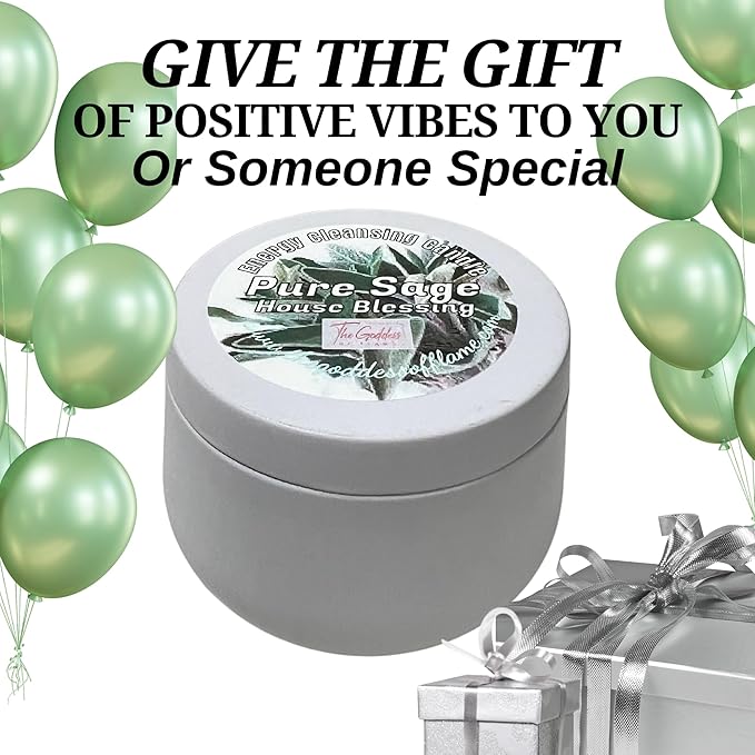 White Sage Candle | Energy Cleansing | Cleansing House Negative Energy Smudge Kit | Soy Wax Natural Clean Organic Non Toxic - Aromatherapy Spiritual Meditation Gifts | Long Lasting (Medium 8oz)