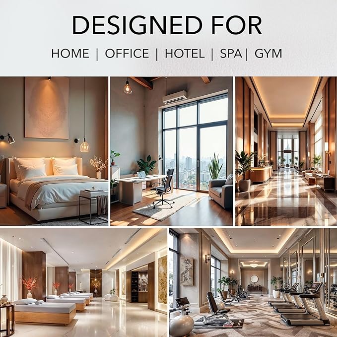 Grand Luxe HVAC Scent Diffuser, Covers 4000 sq ft, Essential Oil Diffuser for Home & Spa, Waterless Aromatherapy Diffuser, Bluetooth, HVAC Compatible, Scheduled Timer - Two 50ml Oils Included