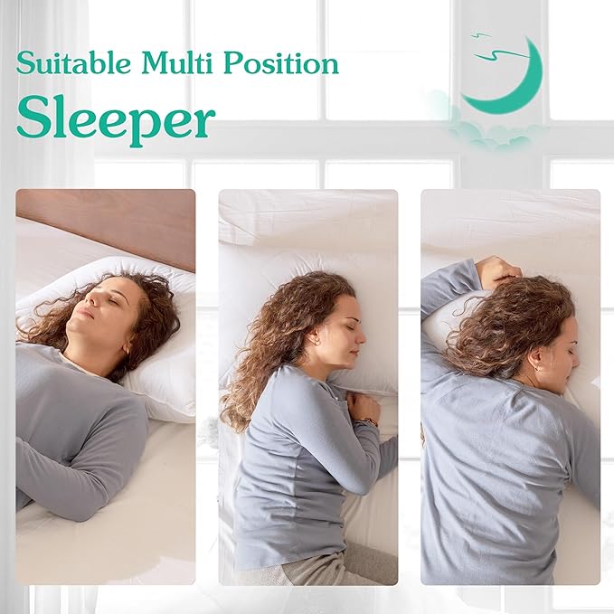 Three Geese White Goose Feather & Cotton Pillows King Size Set of 2 - Soft 600 Thread Count 100% Cotton, Medium Firm,Soft Support,White Solid