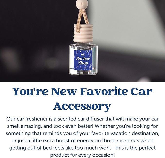 C&E Craft Co Hanging Car Air Freshener Diffuser 2 Pack, Long Lasting Fragrance Oil Car Freshener, Glass Bottle Auto Air Freshener, Made in USA (Sparkling Champagne)