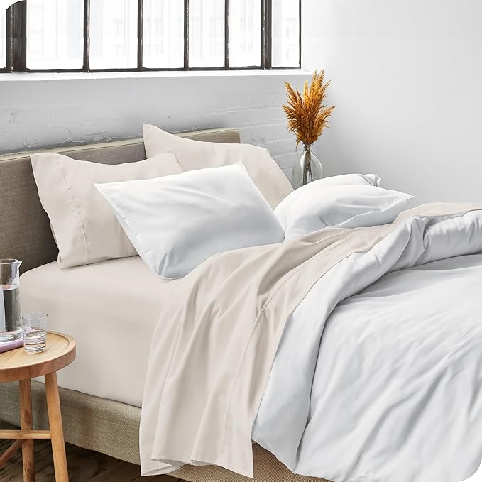 Bare Home Full Sheet Set - 1800 Ultra-Soft Microfiber Full Bed Sheets - Double Brushed - Deep Pockets - Easy Fit - 4 Piece Set - Bedding Sheets & Pillowcases (Full, Wheat)