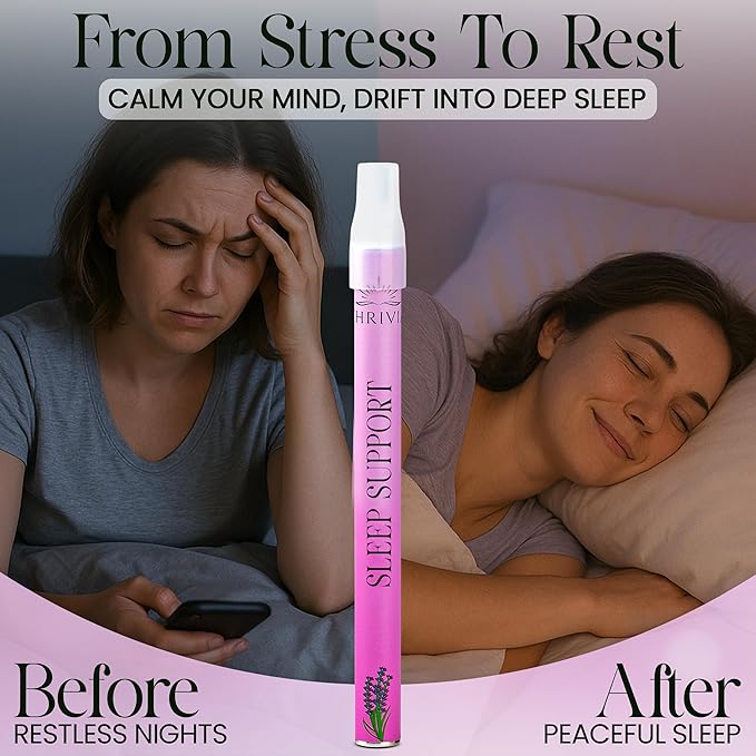 Melatonin Diffuser Pen – Nicotine Free Herbal Sleep Aid with Lavender & Ashwagandha | Aromatherapy Pen for Anxiety Relief & Relaxation | Natural Melatonin Inhaler
