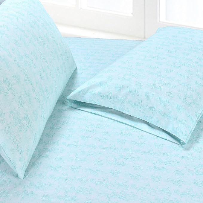 Elegant Comfort Softest and Coziest 6-Piece Sheet Set - 1500 Premium Hotel Quality Microfiber - Deep Pocket, Wrinkle Resistant 6-Piece Wave Pattern Bed Sheet Set, King, Wave Aqua