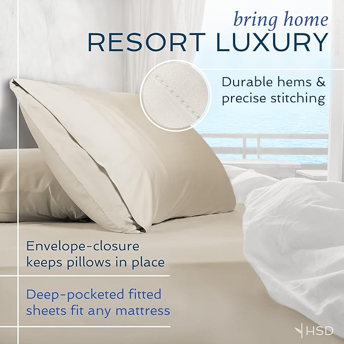 Hotel Sheets Direct 3 Piece Bed Sheet Set Twin Size, 100% Viscose Derived from Bamboo Sheets Set with 1 Pillowcase, Cooling & Breathable Luxury Bedding, Moisture-Wicking, Silky Soft Texture, Rose Pink