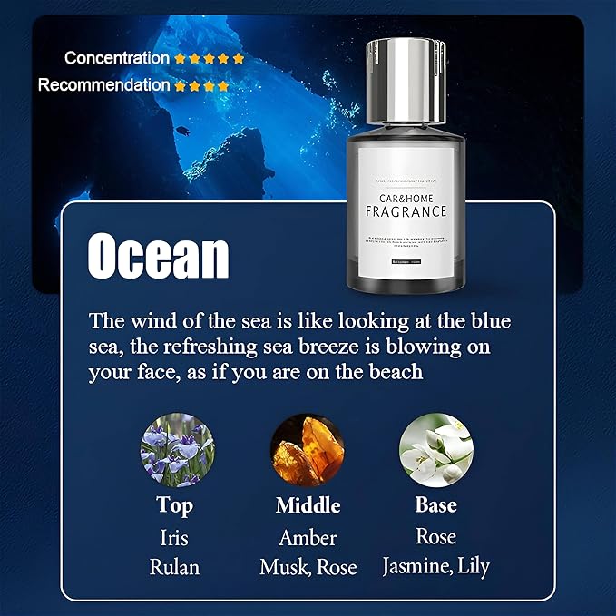Essential Oil Diffuser, 160ml (5.4fl oz) Fragrance Diffusing, Soft Aromatherapy Gift, Home or Office Décor with Gift Box(Ocean)