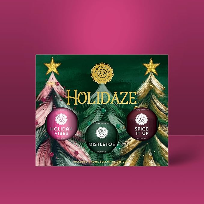Holidaze Essential Oil Blend Set | Holiday Vibes, Mistletoe & Spice It Up | Festive Aromatherapy Oils for Diffusers & Cozy Holiday Scents