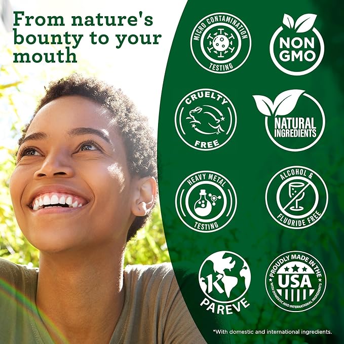GuruNanda Starter Pulling Oil Mouthwash for Natural Teeth Whitening, Coconut and Peppermint Oil for Fresh Breath & Happy Gums, with Tongue Scraper, Alcohol-Free, 2X8 Oz (Pack of 2)