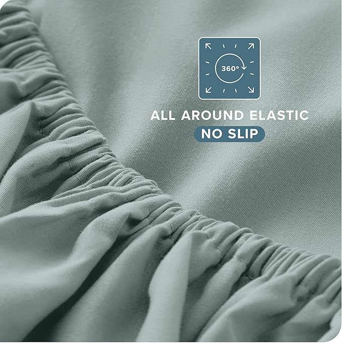 Bare Home King Sheet Set - 1800 Ultra-Soft Microfiber King Bed Sheets - Double Brushed - Deep Pockets - Easy Fit - 4 Piece Set - Bedding Sheets & Pillowcases (King, Sea Spray)