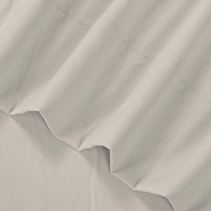 ROYALE LINENS 1500 Thread Count Cooling Sateen Poly/Cotton Sheet Set- 6 Piece King Bed Sheets - 1 Fitted, 1 Flat, 4 Pillow Cases -Soft Cool & Crisp Sheet Set (King, Rainy Day)