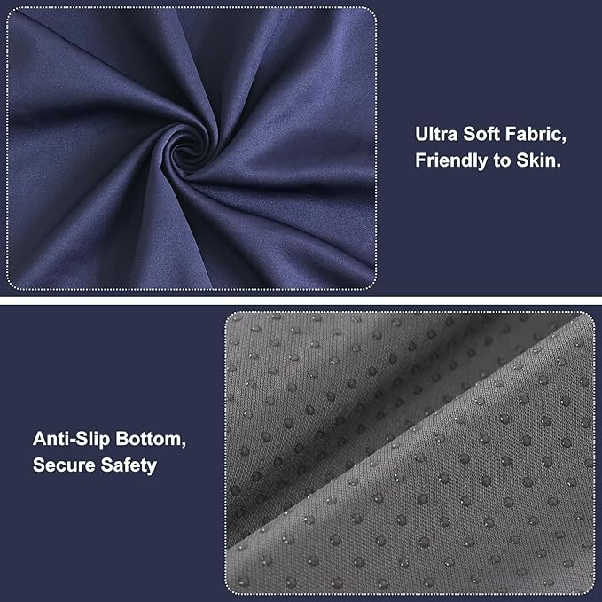 2-in-1 Neck Pillow Lumbar Support Pillow for Recliner Couch& Glider Chair - High Resilient Foam Ergonomic Back Support for High-Back Rocking Chairs, Glider Rocker Replacement Cushions Navy L