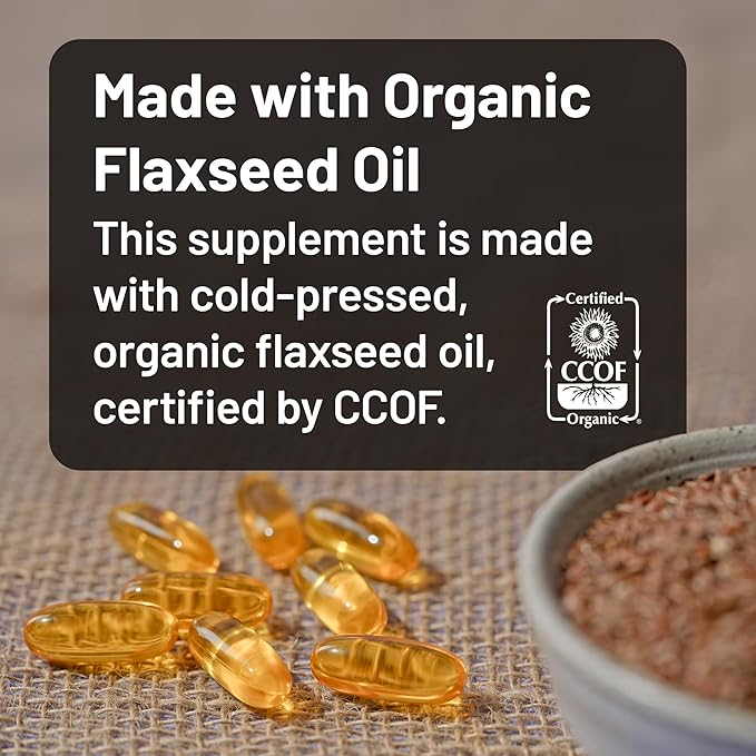 NatureWise Flaxseed Oil 1,242 mg,Fish Free Omega 3 6 9 with 720mg ALA,Dietary Supplement for Heart Health Support - Organic,Cold Pressed,Non-GMO - 240 Softgels[8-Month Supply],(Pack of 2)