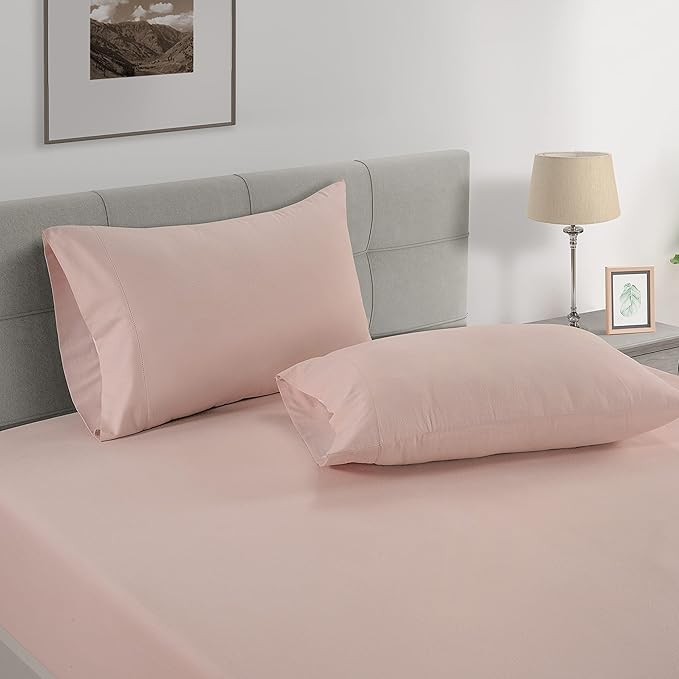 LANE LINEN Pillows Queen Size Set of 2 Soft 100% Egyptian Cotton Cool & Smooth Pillow Cases - Sepia Rose