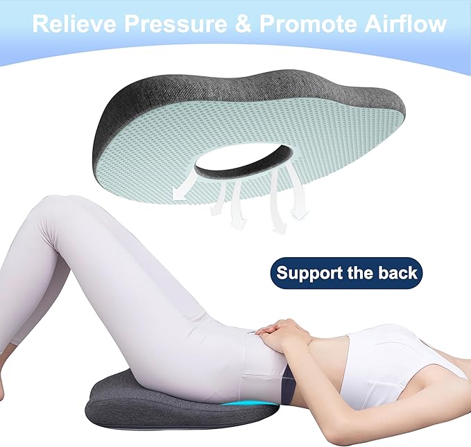 Bed Sore Cushions For Butt, Bedsore Pressure Relief Pillow for Sleeping and Sitting, Donut Pillow Cushion for Bed Sores on Buttocks, O Shaped Opening Tailbone Pillow, Butt Pillows For Sitting Tailbone