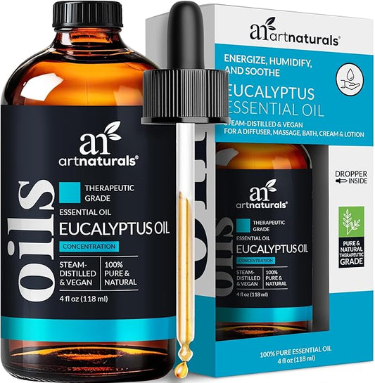 ArtNaturals 100% Pure Eucalyptus Essential Oil - (4.0 Fl Oz / 118ml) - Therapeutic Grade Natural Oils