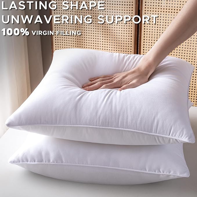 22 x 22 Pillow Inserts Set of 4 Down Alternative Throw Pillow Inserts Large Fluffy Decorative Pillow White Square Pillows Stuffing for Living Room Couch Bed Sofa Interior Cushions