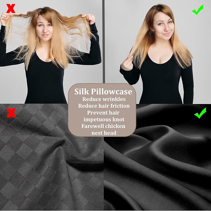 Ear Piercing Pillow for Side Sleepers with Ear Hole, Donut Pillow for Ear with Silky Pillowcase for CNH and Ear Pain Inflammation Pressure Sores Piercing, Ear Guard Pillow (Black Silk)