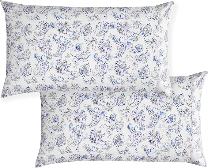 Elegant Comfort Luxury Soft Bed Sheets Paisley Pattern - 1500 Premium Hotel Quality Microfiber Softness Wrinkle and Fade Resistant (6-Piece) Bedding Set, Full, Paisley Indigo