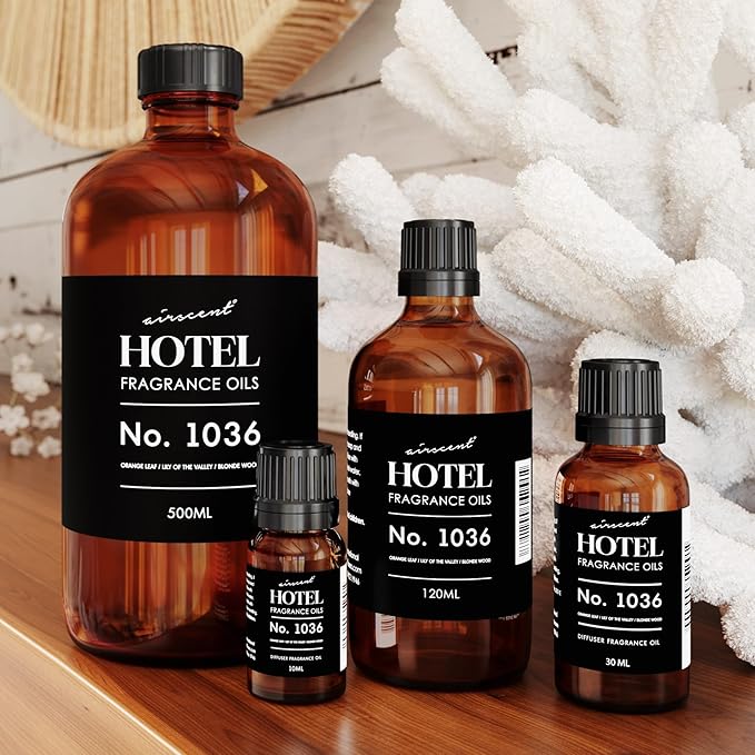 AirScent Hotel Diffuser Oil No. 1036 Inspired by The Las Vegas Venetian-Inspired Hotel Scent - 500 mL, 16.9 fl oz Bottle - Fragrance Oil for Ultrasonic and Waterless Diffusers and Crafting