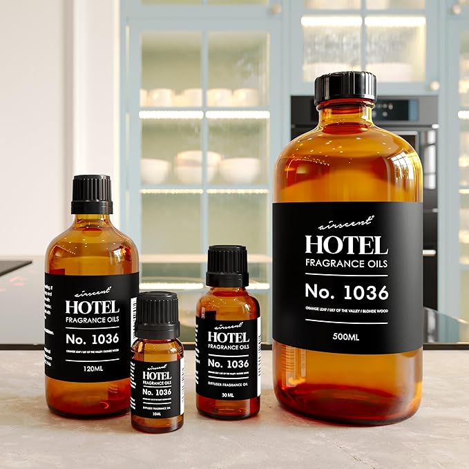 AirScent Hotel Diffuser Oil No. 1036 Inspired by The Las Vegas Venetian-Inpired Hotel - Premium Fragrance Oil for Ultrasonic and Waterless Diffusers and Crafting - 30 mL, 1 fl oz Glass Bottle