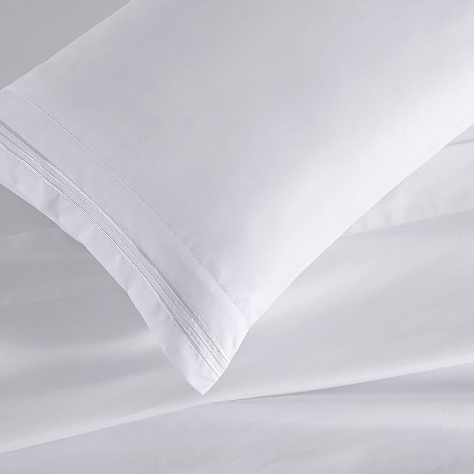 Manyshofu Extra Deep Pocket Twin Sheets Set - Hotel Luxury 1800 Thread Count Sheets & Pillowcases - Kids Bedding Set up to 24" Mattress - Pure White Bed Sheets 18-24 Inch Deep Pockets - 3 Piece