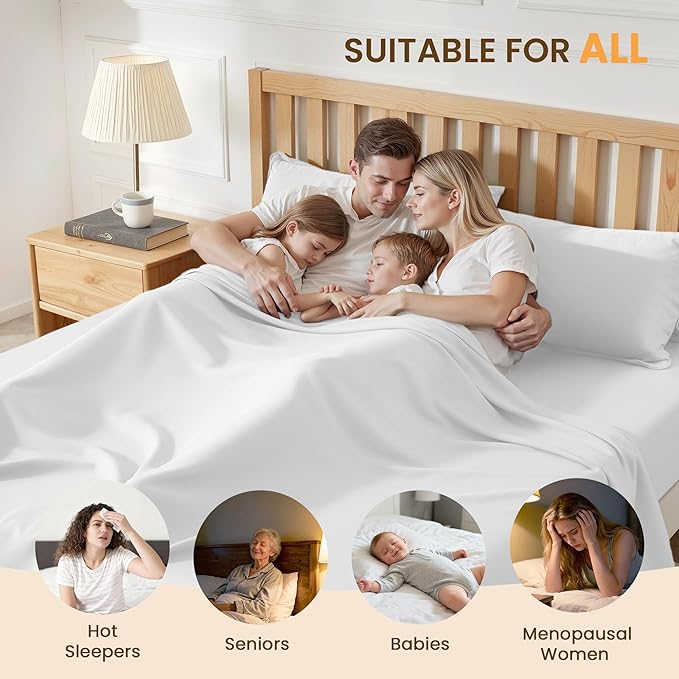 Full Size 4 Piece Bed Sheet Set - Ultra Imitation Cotton-Premium Breathable & Cooling Sheets - Hotel Luxury Bed Sheets Deep Pocket up to 15"- Wrinkle, Fade, Stain Resistant (White, Full)