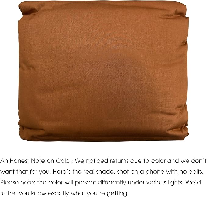 HYPREST Extra Deep Pocket Cal King Sheet Sets Fits 18"-24" in Deep Mattress -100% Cotton California King Sheet Set, Burnt Orange Hotel Luxury Soft Sheet Sets Breahtable No Slipping