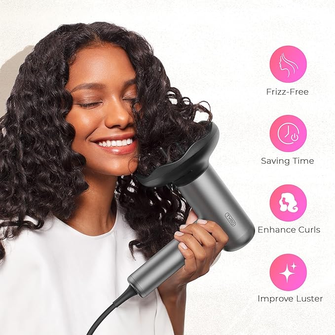 TYMO Adjustable Hair Diffuser, Magnetic Diffuser Attachment Compatible with TYMO AIRHYPE & AIRHYPE Lite Only, Perfect for Curl Definition and Volumizing Styling