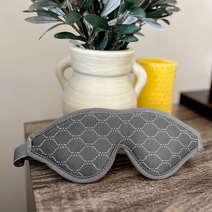 HILU Sleep Mask - 100% Light Blocking Eye Mask for Sleeping - Mothers Day Gifts for Mom, Zero Eye Pressure, Comfortable & Adjustable Design, Night Blindfold Eye Mask for Women & Men (Gray, 1 Count)