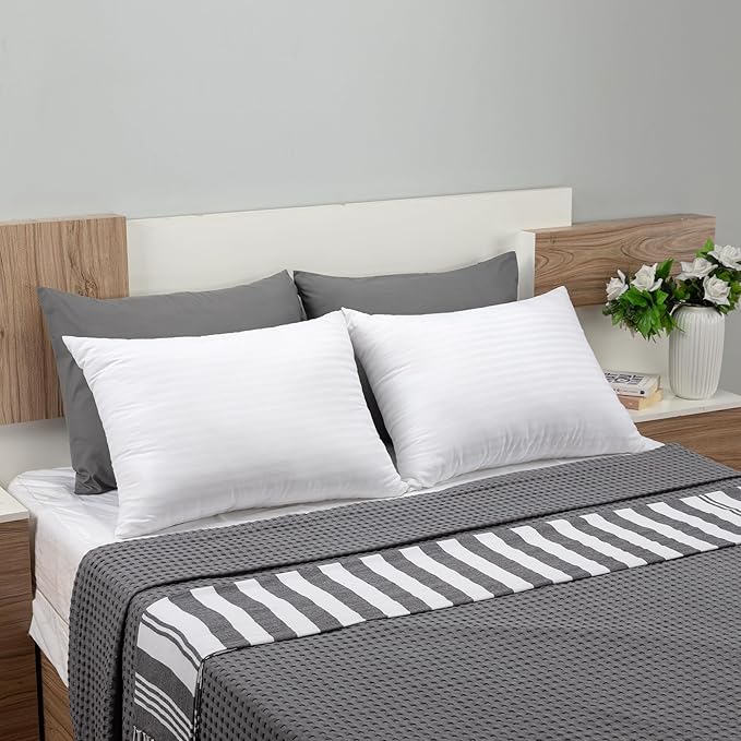 Utopia Bedding Pillows King Size Set of 2 (White), Hotel Pillows, Cooling Pillow for Side, Back or Stomach Sleepers