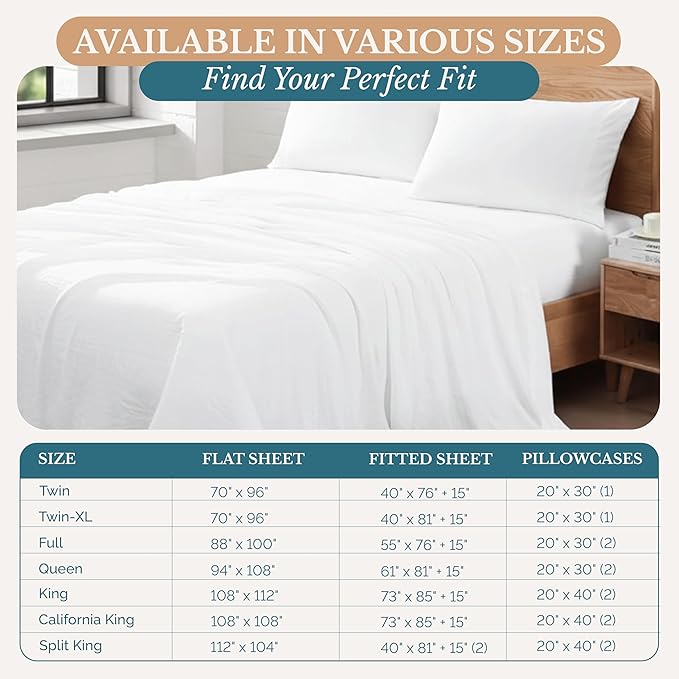 Casa Platino Full Size Sheets, 100% Brushed Microfiber Bedding, 4 Piece Set, Pre-Washed Full, Ultra Soft and Cozy Sheet Set with 15 Inch Deep Pocket – Bed Sheet – White