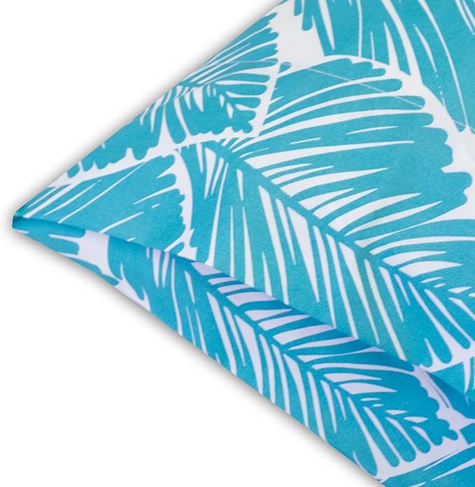 1500 Supreme Collection Extra Soft Tropical Leaf Teal Pattern Sheet Set - Luxury Bed Sheets Set with Deep Pocket Wrinkle Free Bedding, Printed Pattern
