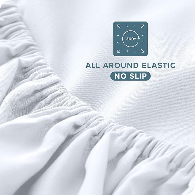 Bare Home Full Sheet Set - 1800 Ultra-Soft Microfiber Full Bed Sheets - Double Brushed - Deep Pockets - Easy Fit - 4 Piece Set - Bedding Sheets & Pillowcases (Full, White)