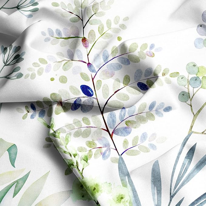 YIYEA King Size Pillow Cases Set of 2, Ultra Soft Double Brushed Microfiber Pillowcases King, Floral Bed Pillow Covers, Fade Resistant, Easy Slip-On (20"x36")