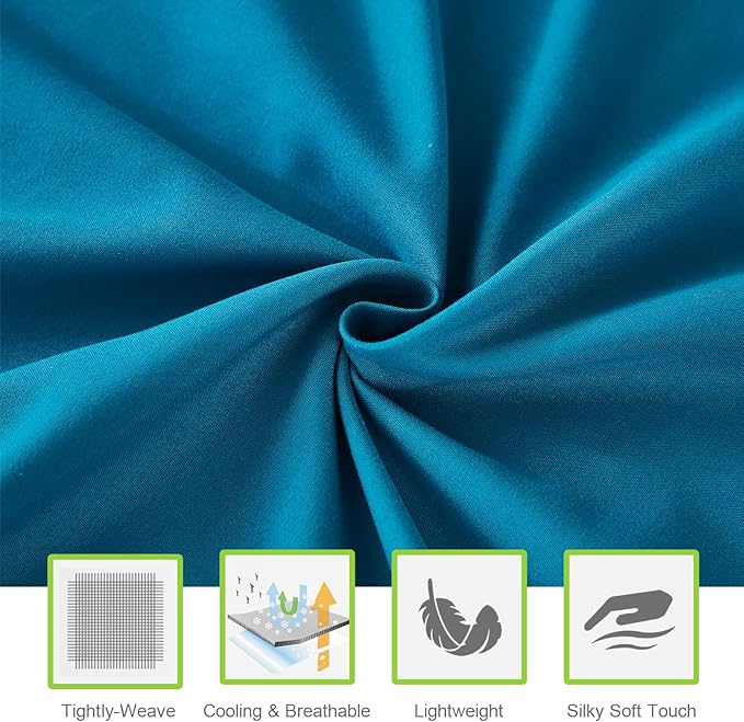 ILAVANDE Teal King Size Sheets Set 6 Piece,Hotel Luxury Super Soft 1800 Series Microfiber Bed Sheets King Set-Wrinkle & Fade Resistant-14 Deep Pockets Sheets for King Size Bed(King,Teal)