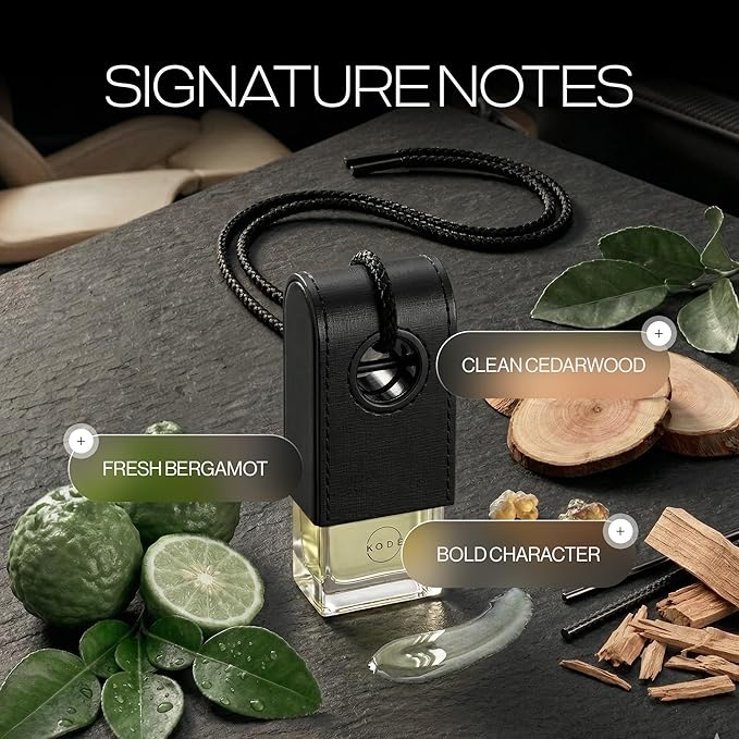 Car Diffuser Luxury Car Fragrance & Air Freshener, Pre-Filled No Refill, Lasts Up to 12 Months, Adjustable Vent Clip & Hanging Design (Velocity)