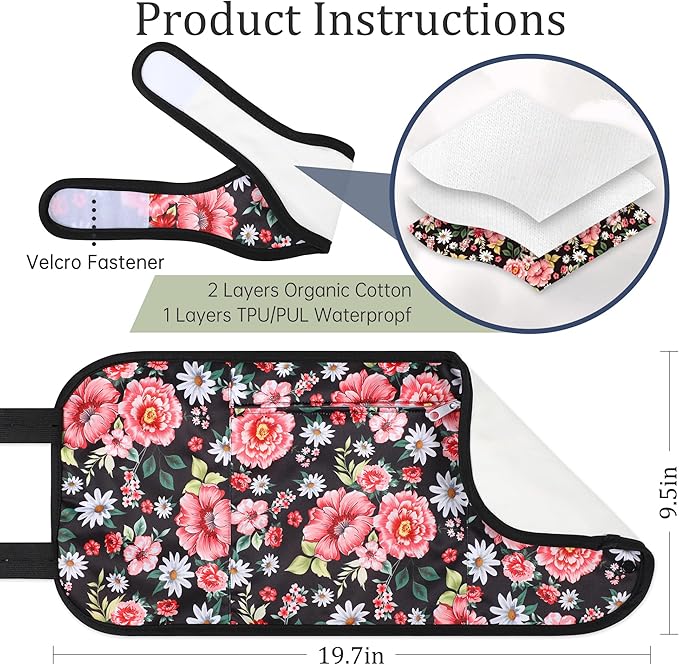 2 Pack Castor Oil Pack Wrap(Oil are Not Include), Flowers
