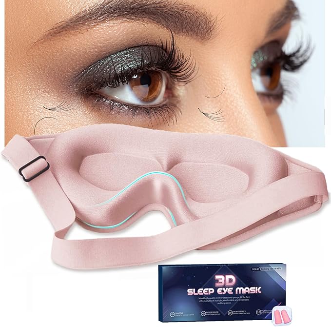 Eye Mask for Lash Extensions, Sleep Mask for Lash Extensions for Women,Lash Extension Sleep Mask for Travel Yoga Nap, 100% Blackout 3D Eye Mask for Sleeping