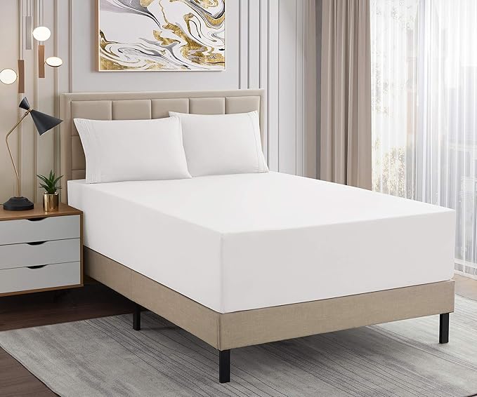 1500 Supreme Collection Extra Deep Pocket Sheets Set - Luxury Soft Bed Sheets, Wrinkle Free, Bedding, Over 40 Colors, 21 inch Extra Deep Pocket, Queen, Ivory